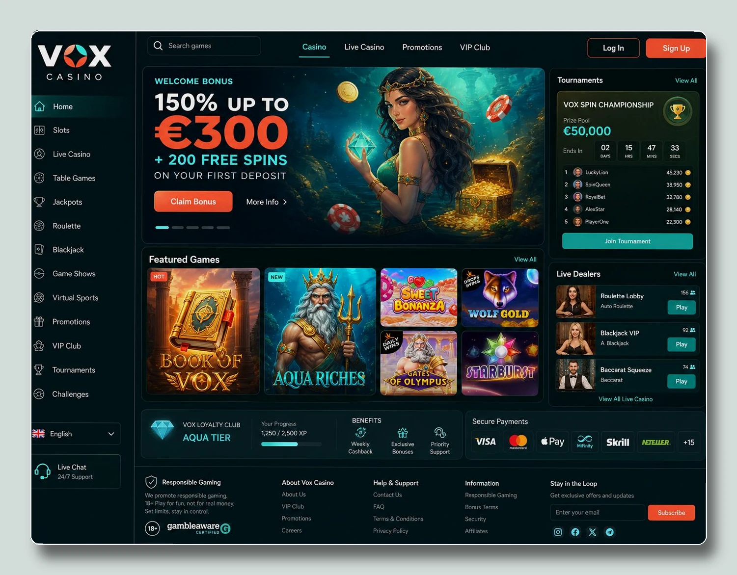 Vox Casino — ξενεσ στοιχηματικεσ εταιριεσ που δεχονται ελληνεσ